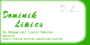 dominik lipics business card